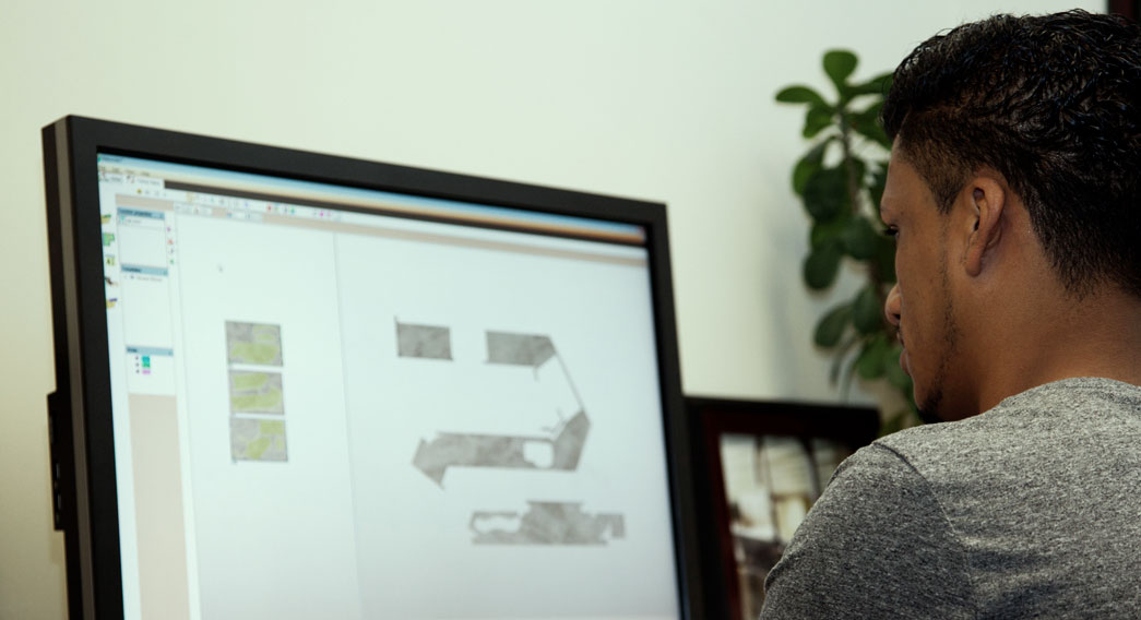 Digitally plan your stone layout before cutting