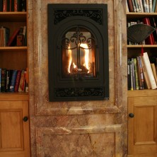 Fireplace with insert
