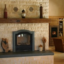 Fireplace with Limestone facing