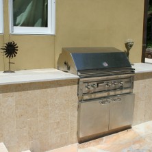 Limestone BBQ counters