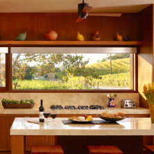 Wine country kitchen, marble