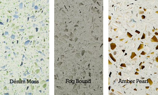 recycled glass surfaces