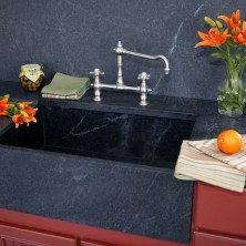 Green Soapstone Farmhouse Kitchen Sink