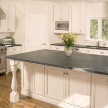 Green Soapstone Kitchen Island