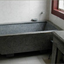 Grey Soapstone Bathtub Tub Deck
