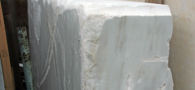 White Carrara Dimensional Marble Block from Italy