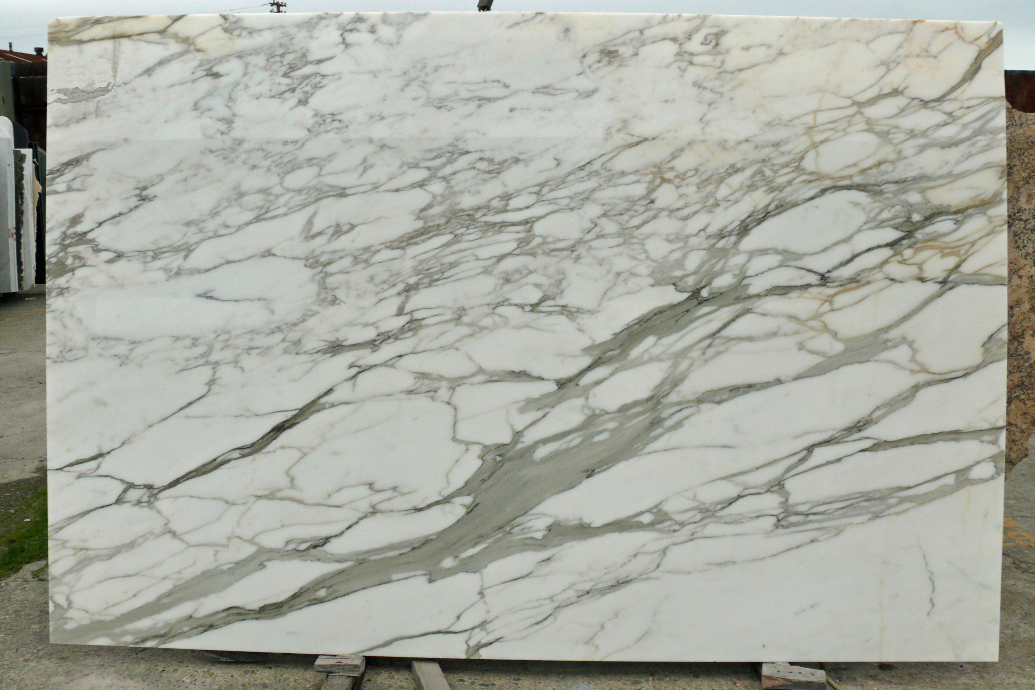 Calacatta Gold Select Marble Slab White Polished Italy Fox Calacatta Gold Select Marble Slab White Polished Italy